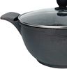 Kochtopfset 20-24-28cm 6-tlg Topf Induktion Alu Guss Geschirr Schwarz Bild 2