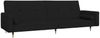 vidaXL Schlafsofa 2-Sitzer mit 2 Kissen Schwarz Samt 375752 Bild 2