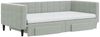 vidaXL Tagesbett Ausziehbar mit Schubladen Hellgrau 100x200 cm Samt 3196770 Bild 3