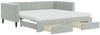 vidaXL Tagesbett Ausziehbar mit Schubladen Hellgrau 100x200 cm Samt 3196770 Bild 2