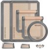 BlingBin Backmatte 5er-Set Antihaft Backmatte Silikon Backofen 250°C/480°F zum Backen, Silikon + Glasfaser (5 Stück, 5-tlg, 5 Blätter), Wiederverwendbare Backmatte für Kekse Backen Zubehör Bild 2