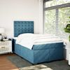 vidaXL, Boxspringbett mit Matratze und LED-Beleuchtung, Samt blau, 120x200 cm Bild 4