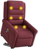 vidaXL Massagesessel mit Aufstehhilfe Weinrot Stoff 3303327 Bild 2