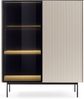 Bettso 'RITA' Vitrine mit LED-Beleuchtung, Holzwerkstoff Kaschmir, 126x39x107cm Bild 4