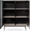Bettso 'RITA' Vitrine mit LED-Beleuchtung, Holzwerkstoff Kaschmir, 126x39x107cm Bild 3