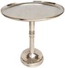 Beistelltisch Metall rund ø 44x52 cm Dekotisch Adlon mit Design Mittelfuß Aluminium silber Bild 2
