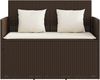 vidaXL Gartenbank mit Kissen Braun Poly Rattan 365762 Bild 4