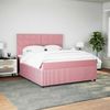 vidaXL Boxspringbett mit Matratze Rosa 180x200 cm Samt 3294711 Bild 5