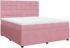 vidaXL Boxspringbett mit Matratze Rosa 180x200 cm Samt 3294711 Bild 3