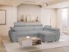 'Boston Mini Premium' Ecksofa, Cord, Grau, 98 x 255 x 170 cm, Rechts Bild 2