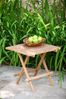 Gartentisch NELIA quadratisch - Teak, Teakbraun, 50x50x50cm | Garten Beistelltisch Wetterfest Outdoor Tisch Bild 2