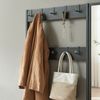 Garderobenständer Napinerg mit Spiegel und Schuhregal 185x98x34 cm Schwarz [en. casa] Bild 2