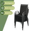 Albatros Gartenstühle 4er Set Kuba mit Sitzauflage – Gartenstühle Stapelbar mit robustem Metallgestell und hoher Belastbarkeit – Bequeme Stapelstühle auch als Terrassenstühle Bild 4
