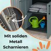 GarPet Garten-Geräteschrank Gartenschrank 3-türig Kunststoff Balkon Haushalts Schrank Wetterfest Bild 5