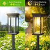 ibettertec LED Solarleuchte für den Außenbereich,Wasserdicht Außenbeleuchtung Wegeleuchte, 3000K Solar Gartenleuchten, Deko für Hof, Weg, Terrasse, Rasen Bild 3