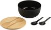 Salatschale Ø 24 cm Kunststoff schwarz Bild 2