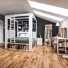 CaliCosy '4YOU' Nachttisch mit 2 weißen Schubladen und Holzplatte - Weiß Bild 5