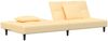 vidaXL Schlafsofa 2-Sitzer mit 2 Kissen Creme Samt 375814 Bild 4
