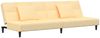 vidaXL Schlafsofa 2-Sitzer mit 2 Kissen Creme Samt 375814 Bild 2