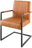 riess-ambiente Freischwinger BIG ASTON vintage cognac – Echtleder, Taschenfederkern, Metall (Einzelartikel, 1 St), inkl. Armlehne für hohen Sitzkomfort – ideal für Dein Loft-Esszimmer Bild 2