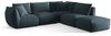 Micadoni Modulares Ecksofa Chris 4-Sitzer Rechts Samt Pastellblau Bild 2
