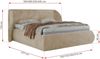 Polsterbett mit Lattenrost, Doppelbett Bettkasten, Bettgestell mit Gasdruckfeder Multipocket Matratze Härtegrad H3/H4 - CAELA CLASSIC - 140 x 200 cm - Creme Plüsch - ELORI LUX Bild 4