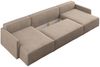 Wohnlandschaft mit Schlaffunktion Sofa LOUIS Stoff Scala Grau Bild 3