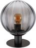 Tischleuchte, Metall, Schwarz-matt, Glas Rauchfarbe, D 23 cm Bild 4
