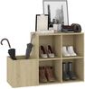 Flur-Schuhschrank, Schuhkipper für Flur, skandinavisch Sonoma Eiche 105x35,5x70 cm Holzwerkstoff Bild 4