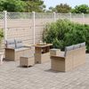 vidaXL Garten-Sofa-Set mit Kissen 8 pcs Beige und Hellgrau 3364032 Bild 3