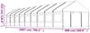 vidaXL Pavillon mit Dach Weiß 20,07x4,08x3,22 m Polyethylen 3155493 Bild 2
