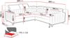 Ecksofa Kiarge 2R2 (Farbe: Velluto 03) Bild 5