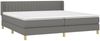 vidaXL Boxspringbett mit Matratze Dunkelgrau 200x200 cm Stoff, Härtegrad: H2 [3130458] Bild 3