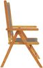 vidaXL Gartenstuhl Verstellbar 6 Stk. Grau Massivholz Akazie 3214533 Bild 5