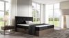 Boxspringbett Bett BROMIA 180x200 cm Dunkel Eiche Stoff Schwarz inkl. Bettkasten Bild 1