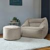 icon Sitzsack Riesen Sessel XXL aus Chenille „Natalia" mit Sitzpouf (Spar-Set, 1 x Sitzsack-Sessel, 1 x Fußhocker), Sitzsack XXL, Made in Germany, für Erwachsene & Kinder, für Wohnzimmer Bild 2