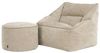 icon Sitzsack Riesen Sessel XXL aus Chenille „Natalia" mit Sitzpouf (Spar-Set, 1 x Sitzsack-Sessel, 1 x Fußhocker), Sitzsack XXL, Made in Germany, für Erwachsene & Kinder, für Wohnzimmer Bild 4