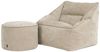icon Sitzsack Riesen Sessel XXL aus Chenille „Natalia" mit Sitzpouf (Spar-Set, 1 x Sitzsack-Sessel, 1 x Fußhocker), Sitzsack XXL, Made in Germany, für Erwachsene & Kinder, für Wohnzimmer Bild 5