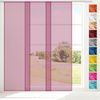 Transparenter Flächenvorhang Voile 60x245 cm wahlweise mit und ohne Technik, schlichte und stilvolle Fensterdekoration in vielen verschiedenen Farben erhältlich (weinrot - burgundy / mit Technik) Bild 4