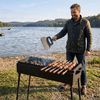 BIG-PAN Grillbesteck-Set Mangal Stahl 2mm 90 cm 14 Spieße Grillrost Edelstahl Holzgriff Zubehör, (Holzkohlegrill BBQ für Spieße oder Grillrost Schaschlik Shashlychnik), Grillrost Edelstahl Holzgriff, Grillbesteck, Grillfächer Bild 2