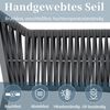 Flieks Gartenlounge-Set, 8-Sitzer Essgruppe Ecksofa & Esstisch & Stühlen, handgeflochtenes Seil Bild 4