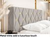 MEBLINI Boxspringbett mit Bettkasten - 200x200 - H4/Taupe Samt - Versal - Gepolstert Doppelbett mit Matratze und Topper - Polsterbett mit Stauraum - Bett mit Kopfteil - Stauraumbett Bild 4