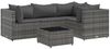 vidaXL 5-tlg. Garten-Lounge-Set mit Kissen Grau Poly Rattan 3308082 Bild 2