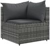 vidaXL 5-tlg. Garten-Lounge-Set mit Kissen Grau Poly Rattan 3308082 Bild 3