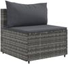 vidaXL 5-tlg. Garten-Lounge-Set mit Kissen Grau Poly Rattan 3308082 Bild 4