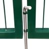 vidaXL Gartentor mit Pfosten 350x100 cm Stahl Grün 142569 Bild 4