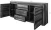 Sideboard Sheesham 185x40x80 rot-braun gebeizt TORONTO #102 Bild 5