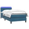 vidaXL Boxspringbett mit Matratze & LED Dunkelblau 80x220 cm Samt 3317005 Bild 3