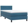 vidaXL Boxspringbett mit Matratze & LED Dunkelblau 80x220 cm Samt 3317005 Bild 5