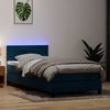 vidaXL Boxspringbett mit Matratze & LED Dunkelblau 80x220 cm Samt 3317005 Bild 1